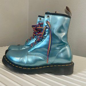 Dr Martens Boots 1460 Vegan Blue Goldmix